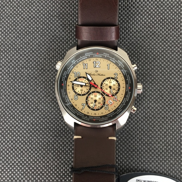 Charles Hutton Other - Charles Hutton Men's Watch, Dual Time, Leather